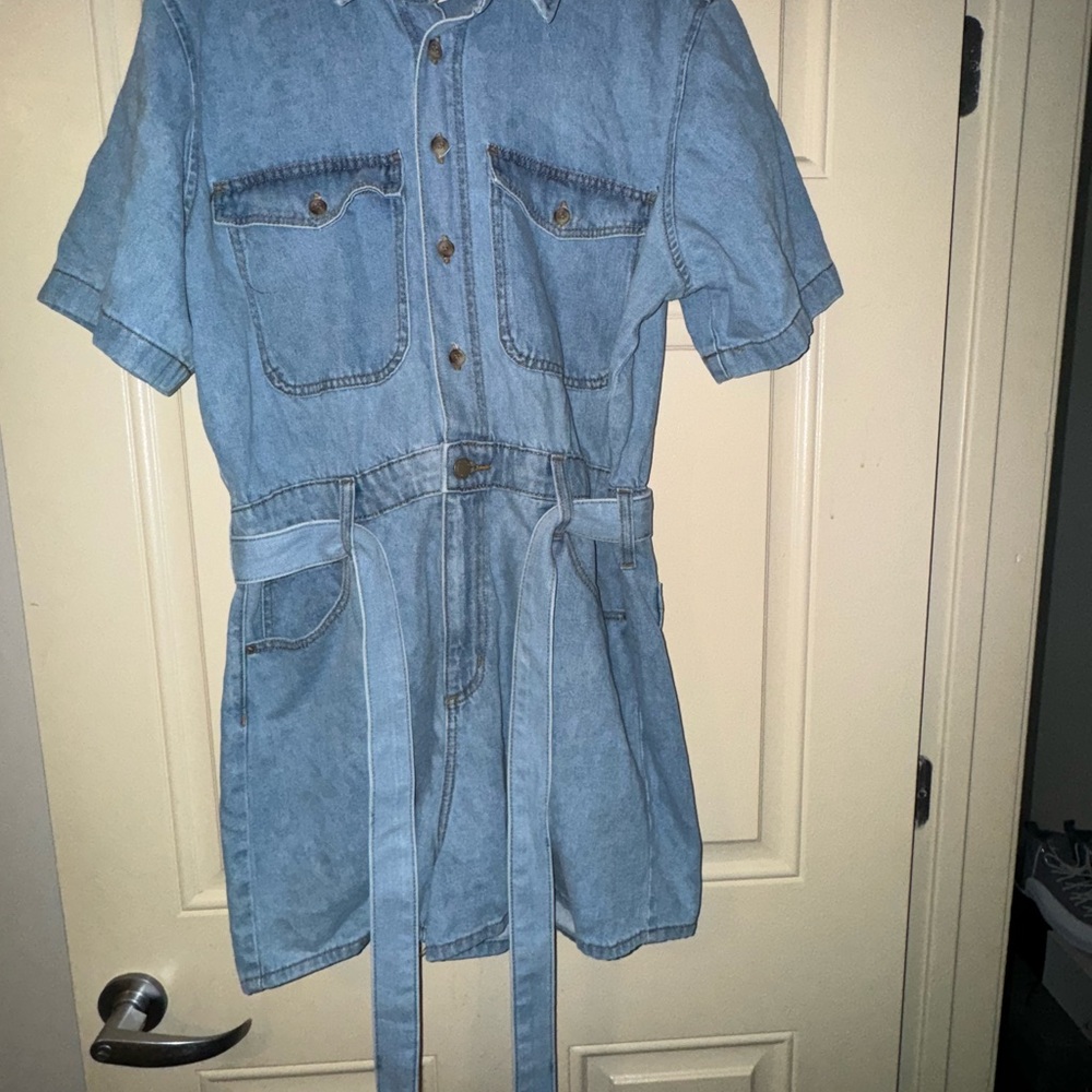 Universal Thread Blue Denim Shirt Dress